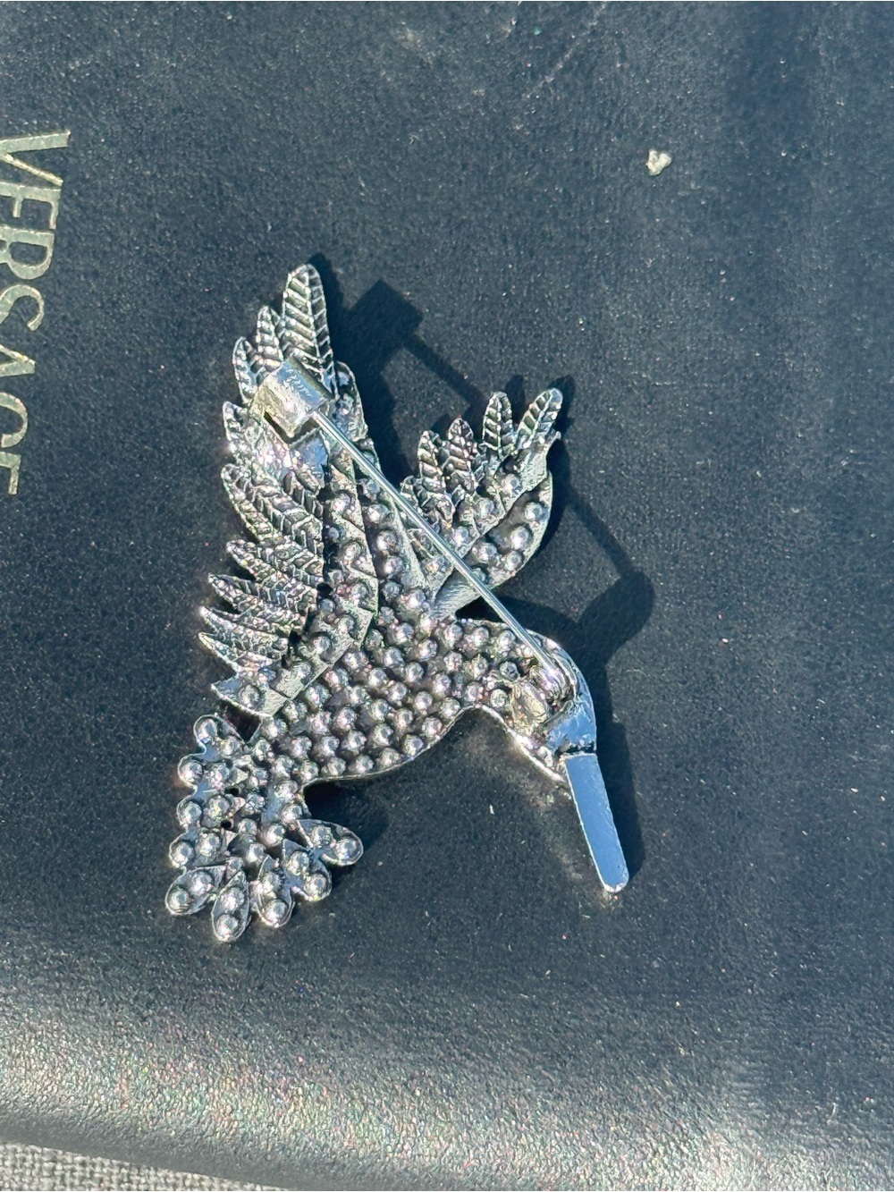 NWT Sparkling Multicolor Crystal Hummingbird Brooch - Picture 4 of 6